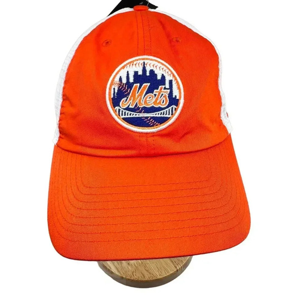 Mitchell & Ness Other - Mitchell & Ness Mens MLB NY Mets Vintage Classic Logo Snapback Cap Orange Sz OS